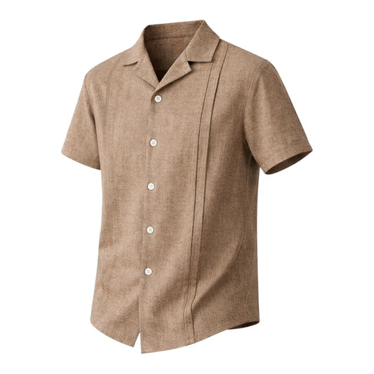 Tezly Classic Brown Button Shirt (Size M) – Clean & Modern Look